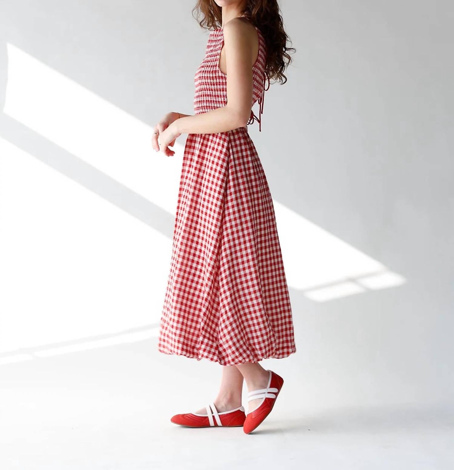 Sadie & Sage - Ready Gingham Midi Dress