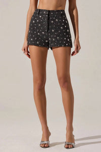 Astr - Wynn Embellished Mini Shorts