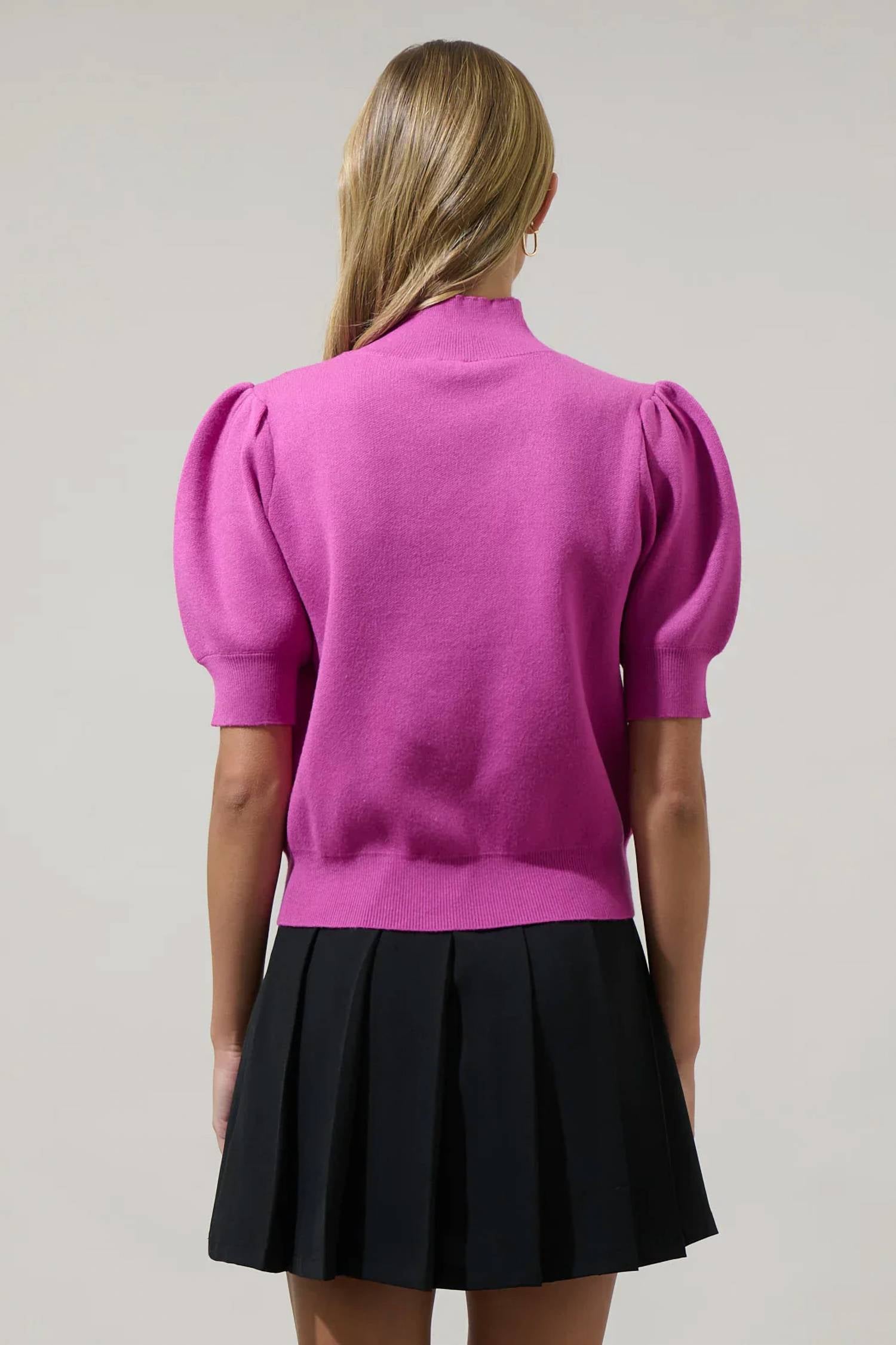 Sugarlips - Russel Heart Puff Sleeve Sweater