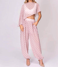 Little Secret Of Mine - Polka Dot 2-piece Pants Set