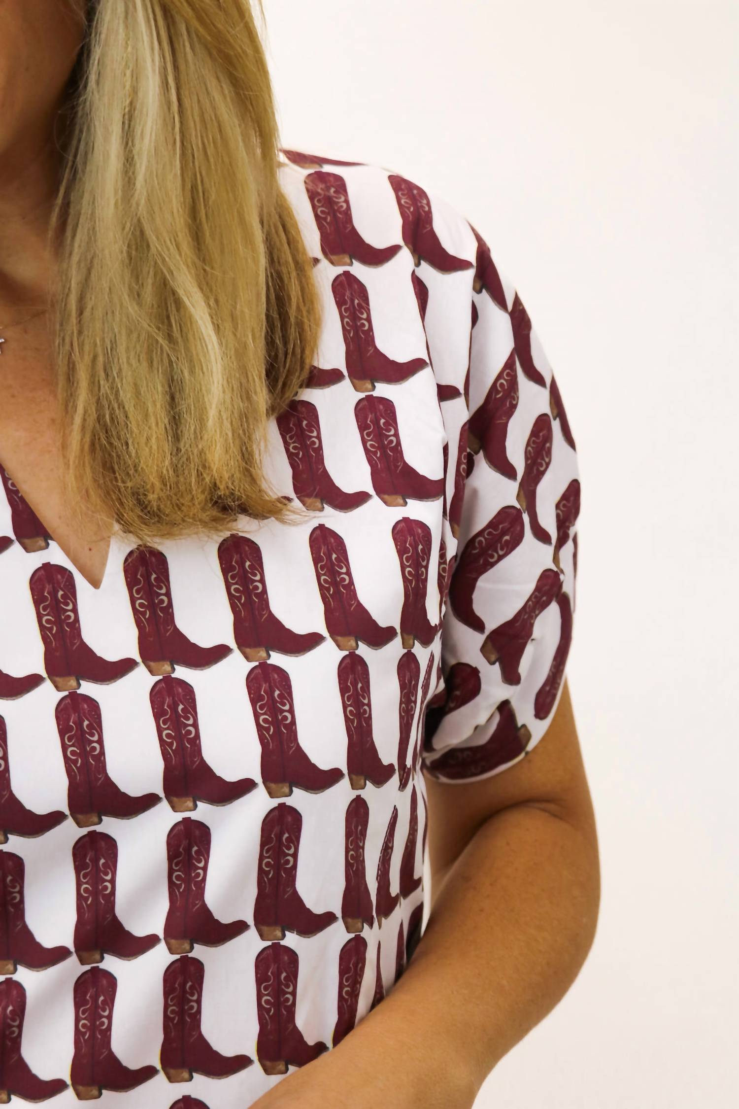Brooke Wright - Lucy Maroon Boot Dress