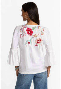 Johnny Was - Ruffle Sleeve T-shirt Freyde Plus