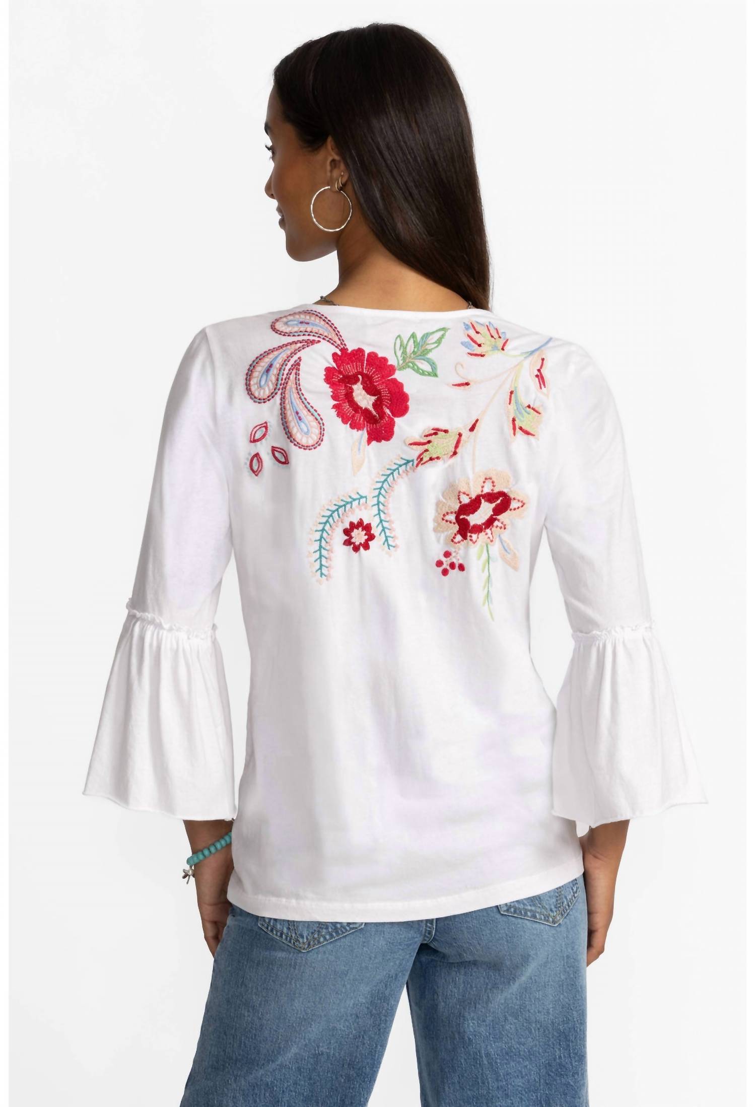 Johnny Was - Ruffle Sleeve T-shirt Freyde Plus