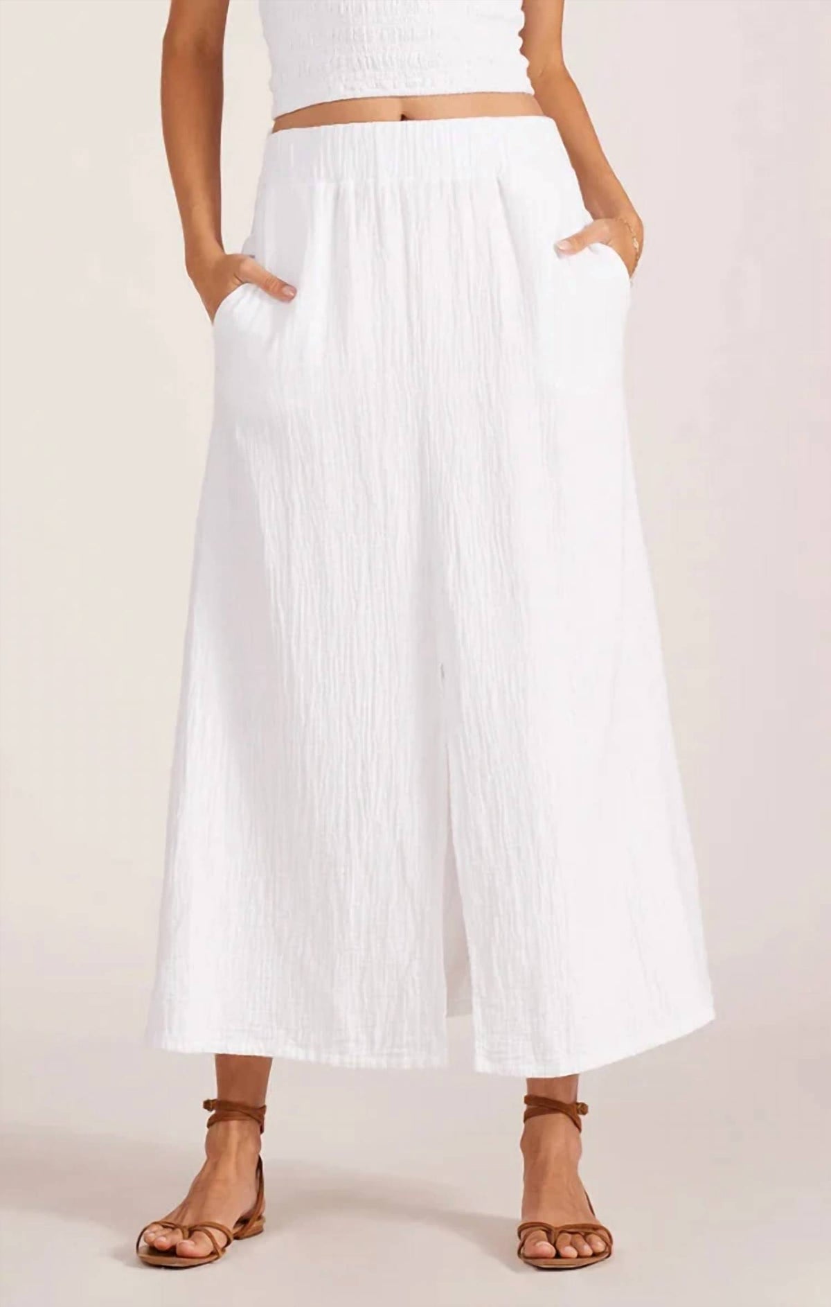 Bobi - Women's Split Front Maxi Skirt