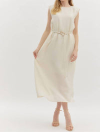 Entro - Belted Midi Shift Dress