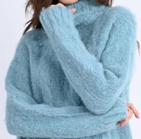 Turtleneck Cable Knitted Sweater