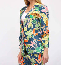 Fate - Jungle Print Satin Blazer