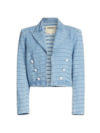 L'Agence - Dolly Striped Cropped Blazer