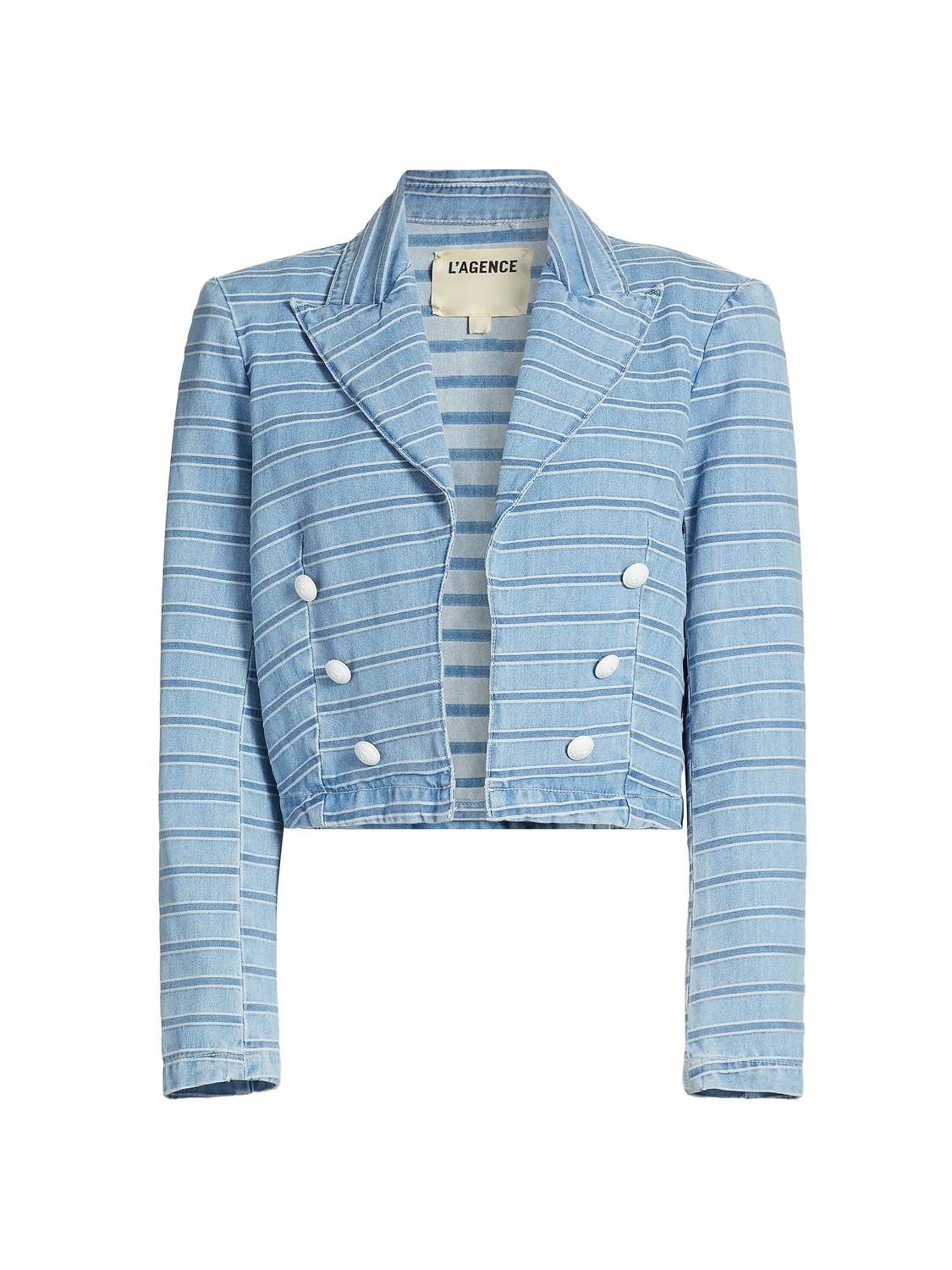 L'Agence - Dolly Striped Cropped Blazer