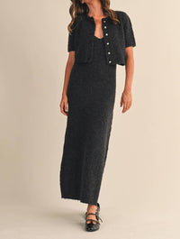 Klesis - Mary Cardigan And Sweater Maxi Dress Set