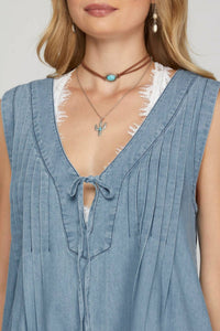 She + Sky - Lizzy Denim Romper