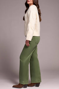 Tribal - Crew Neck Loose Fit Cable Sweater