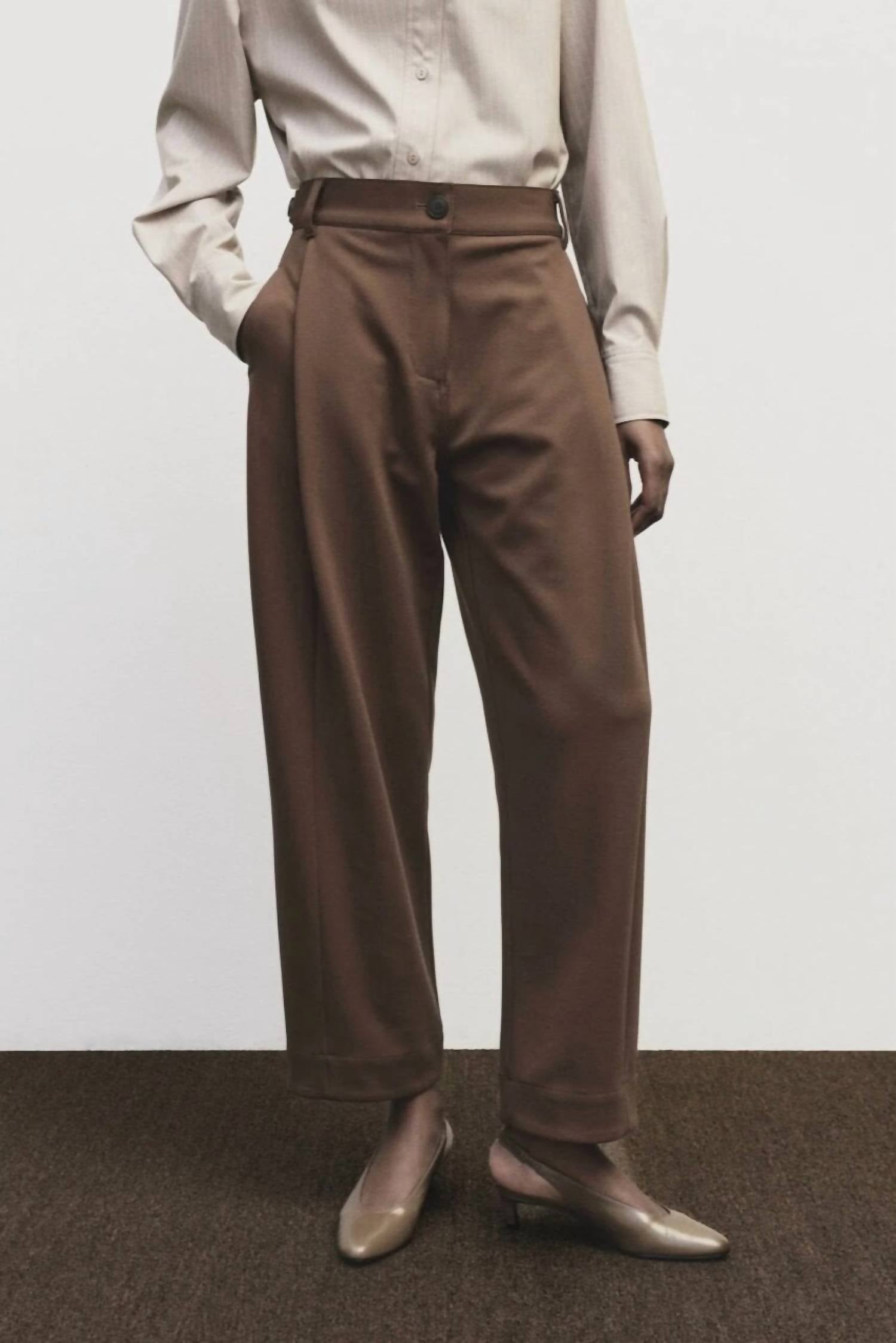 Mijeong Park - Pleated Barrel Leg Pants