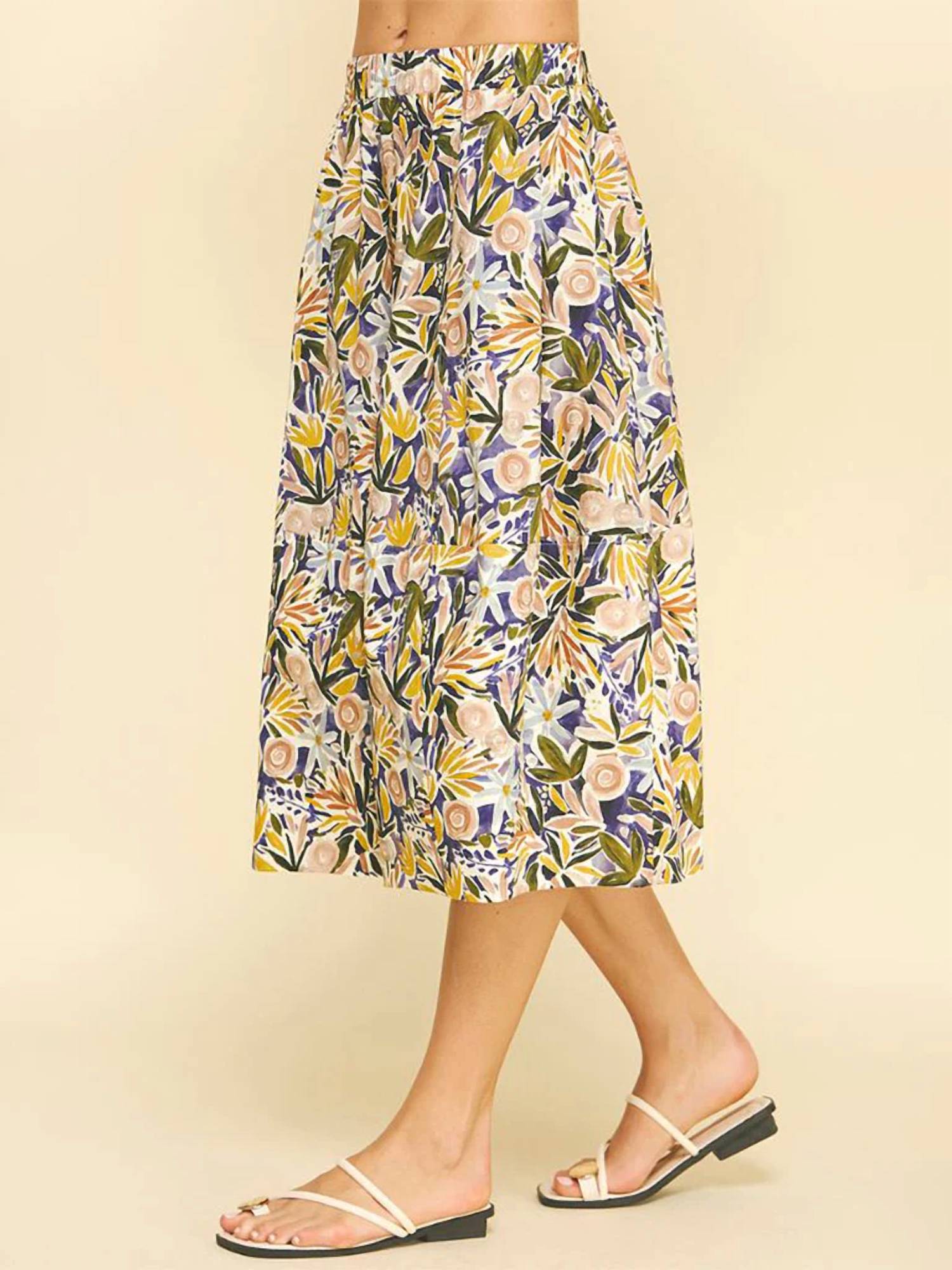Pinch - Floral A-line Skirt