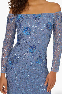 Adrianna Papell - Off The Shoulder Beaded Gown