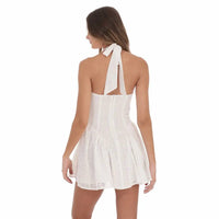 Lucy In The Sky - Florence Eyelet Halter Mini Dress