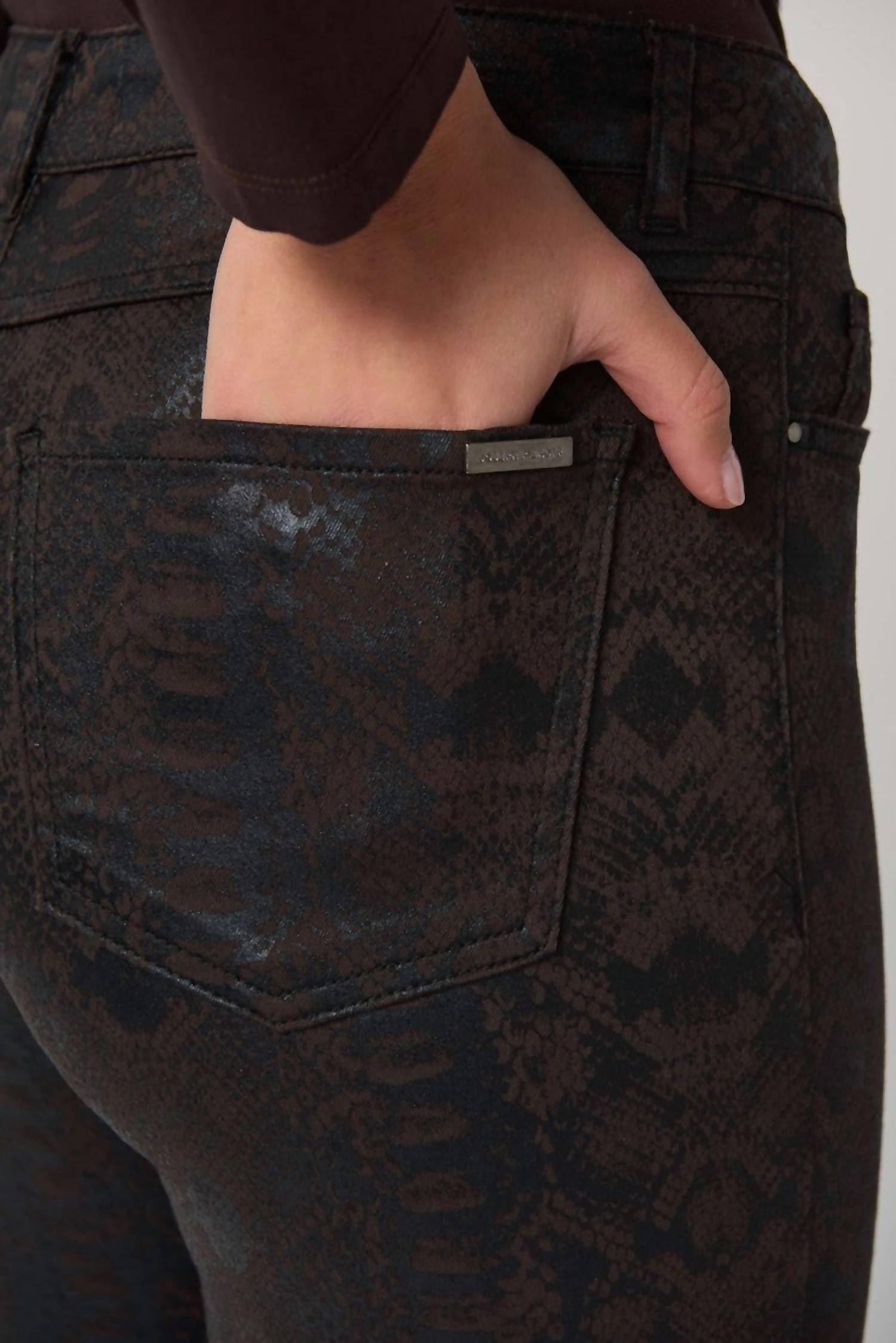 Joseph Ribkoff - Animal Print Slim-Fit Jeans