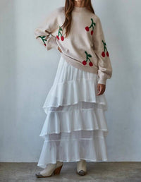 By Together - Cherry On Top Mock Sweater