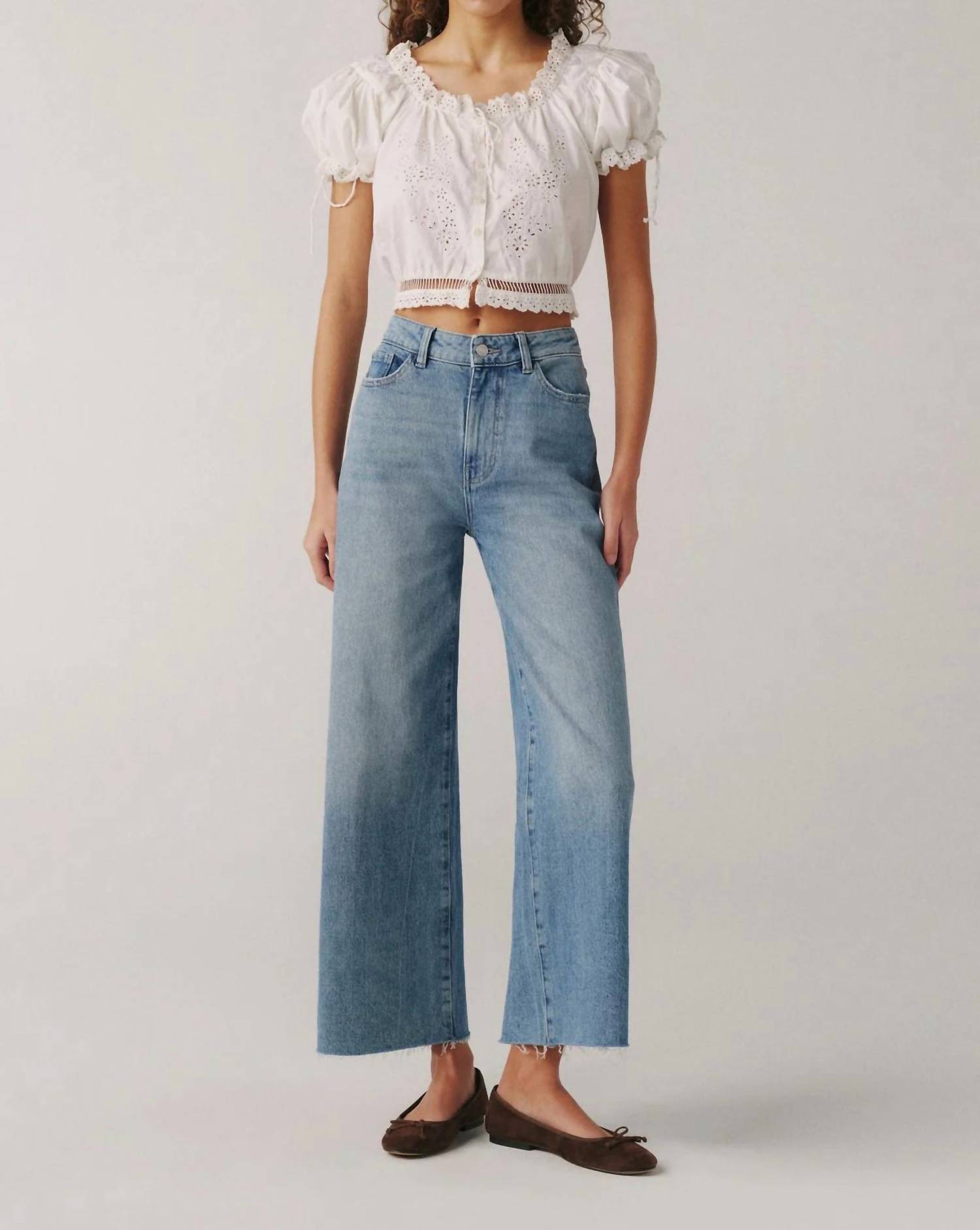 Warp + Weft - Nce Wide Leg Crop Jeans