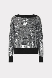 Milly - Ilaria Sequin V-neck Sweater