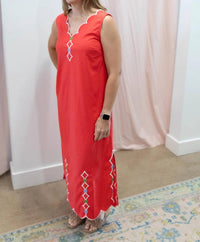 Karlie - Scallop Midi Dress