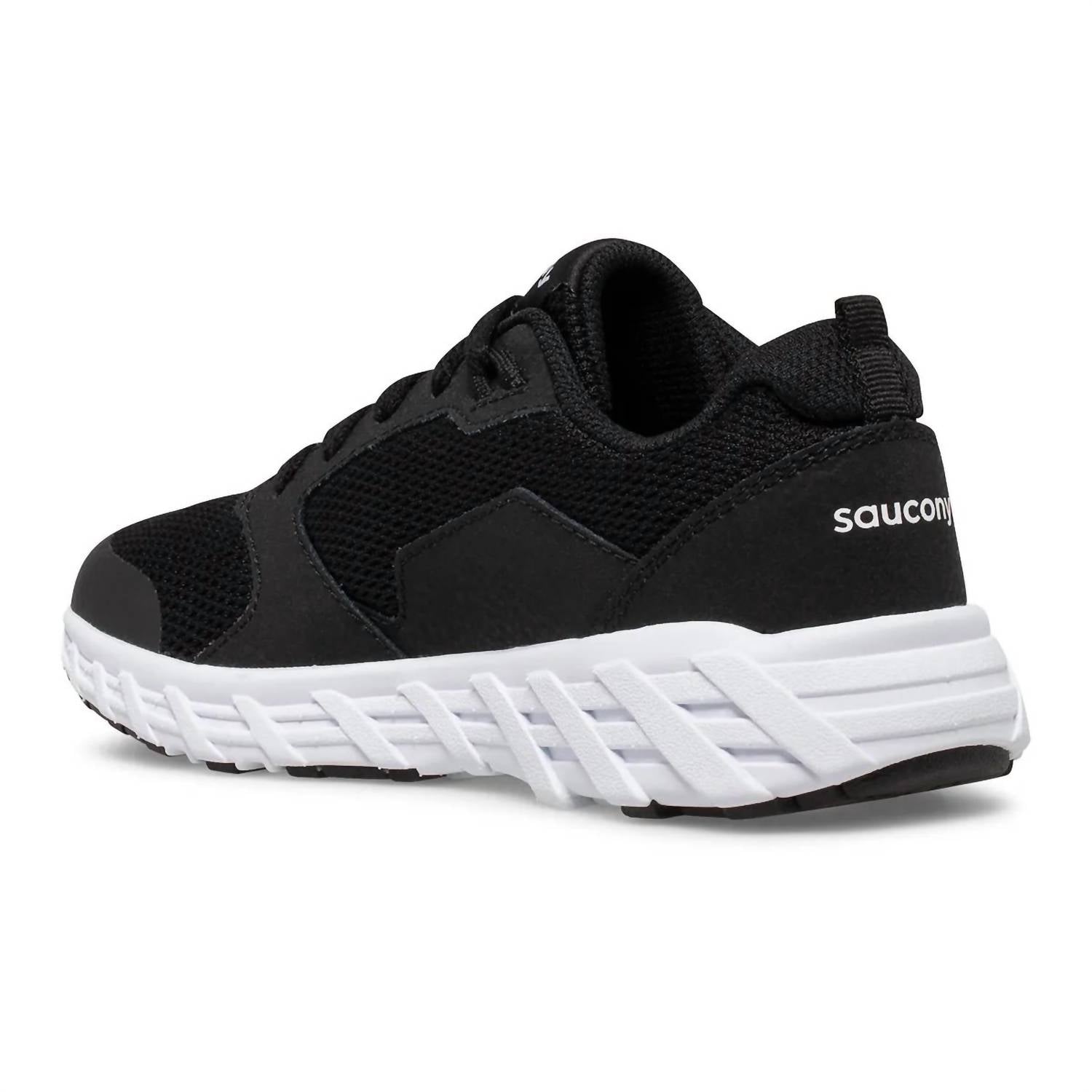 SAUCONY Kid's Wind AC 2.0 Sneaker in black white - kids' sneaker - detail view