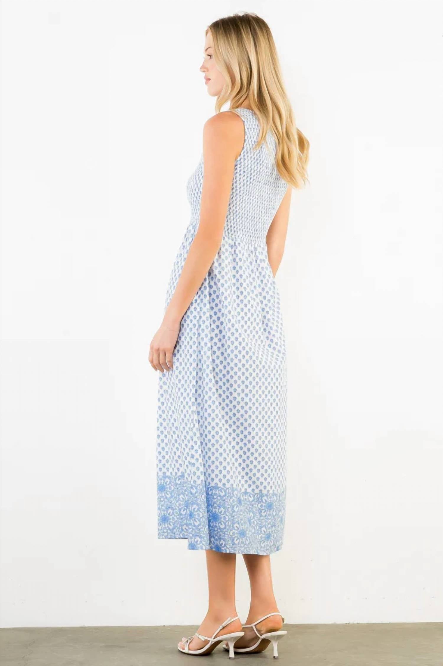 Thml - Sleeveless Floral Pattern Midi Dress
