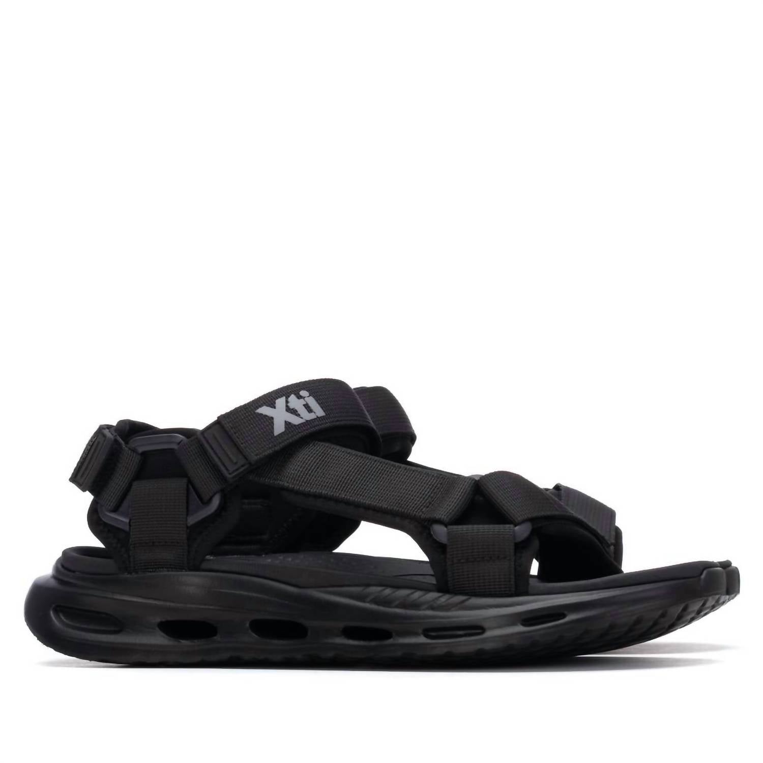 Xti Men's Airsole Ergonomic T-strap Sandals in black - men's sandal - view 4