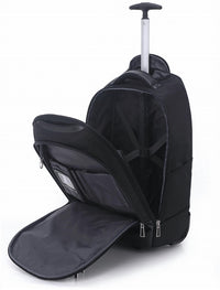 Eco Style Men's Exec Rolling Backpack in black - men's bag - detail view