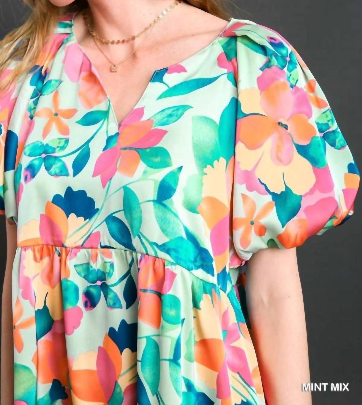 Umgee - Puff Sleeve Blouse