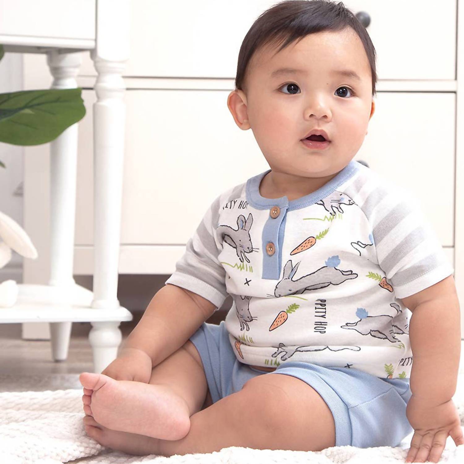 Tesa Babe - "Easter Parade" Henley Tee & Shorts for Baby Boys