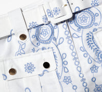 Self-Portrait - Embroidered Mini Skirt