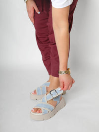 Gabor - Women's Stitched Suede Platform Sandal
