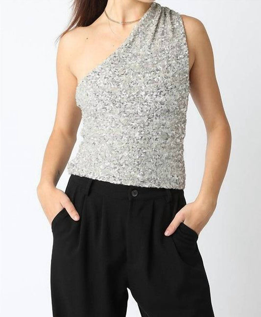 Olivaceous - Mia One Shoulder Sequin