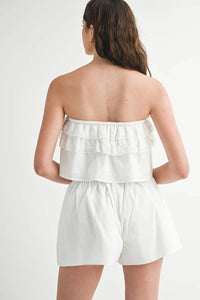 Mable - Mary Catherine Ruffle Lace Top & Shorts Set
