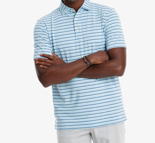 Southern Tide - Short Sleeve Ryder Mastic Stripe Perf Polo