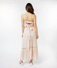 Esqualo - Women's Embroidered Crinkle Maxi Dress