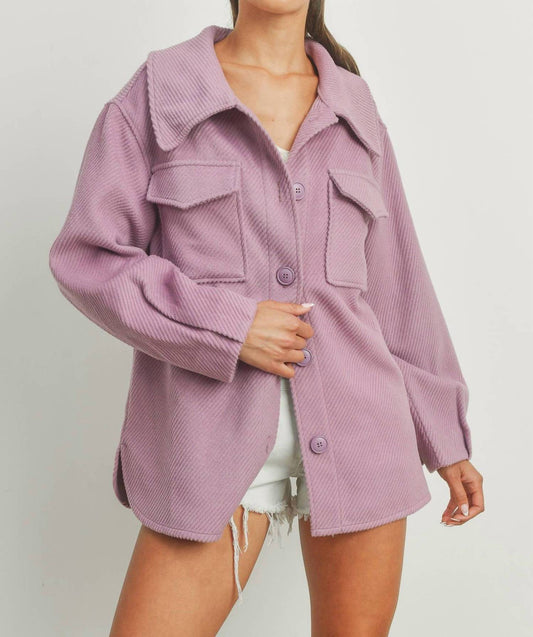 Buttermelon - Solid Shacket Coat