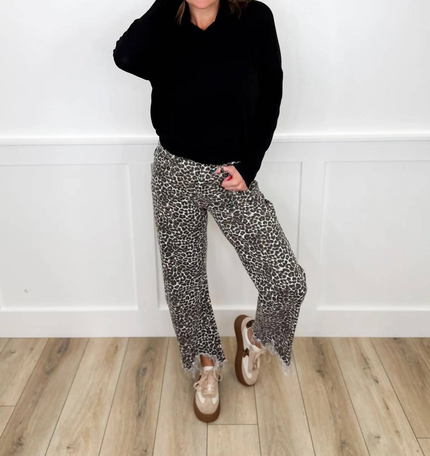 Saige Denim - Audrey Rigid High-rise Frayed Hem Barrel Leg Jeans