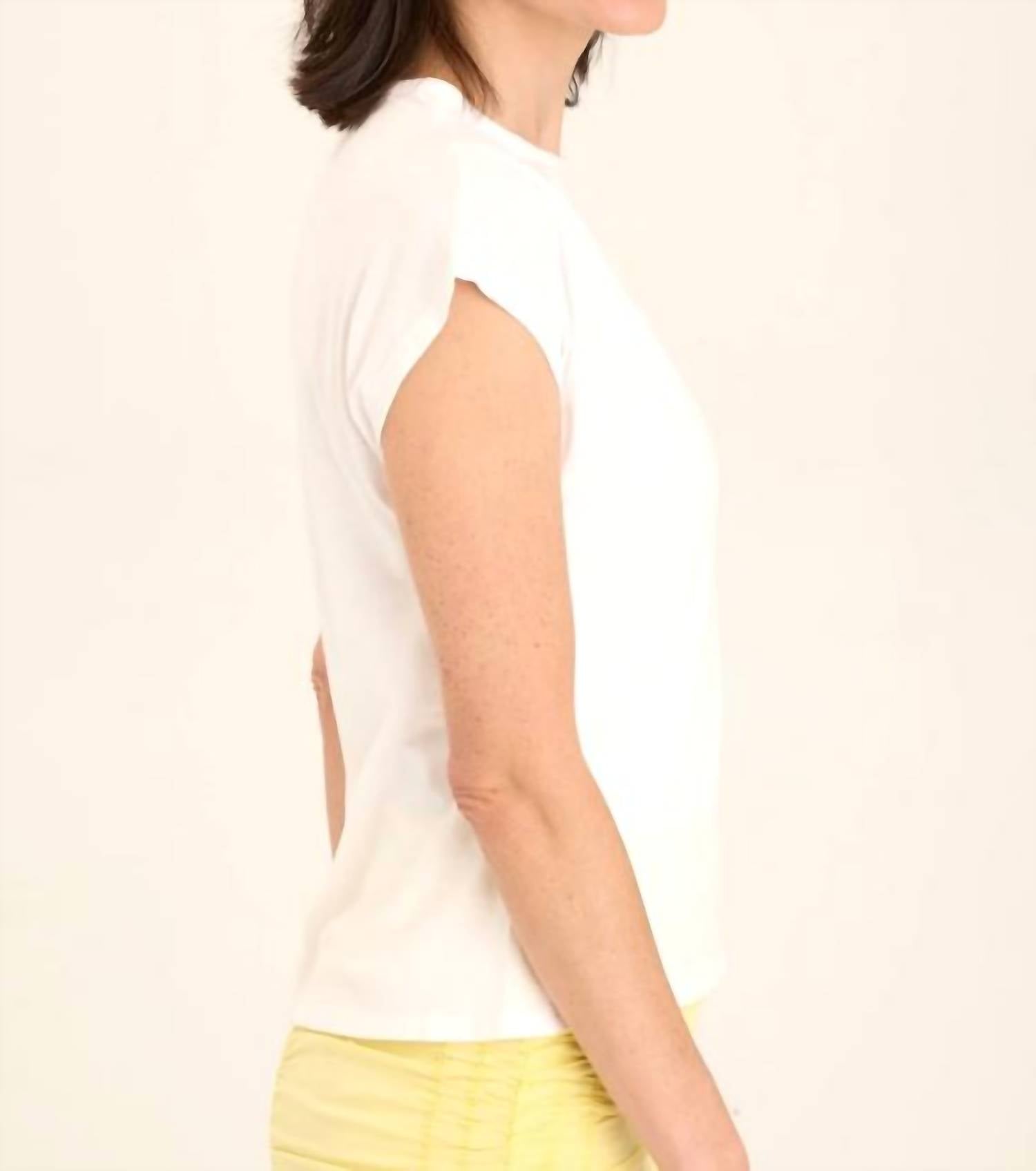Wearables Slub Arwen Top in white - women's t-shirt - detail view
