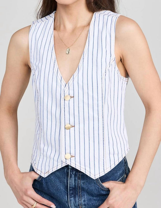 Dl1961 - Women'S - Stripe Button Front Vest