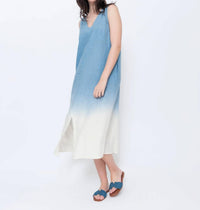 Blueberry - Sleeveless A-line Midi Dress