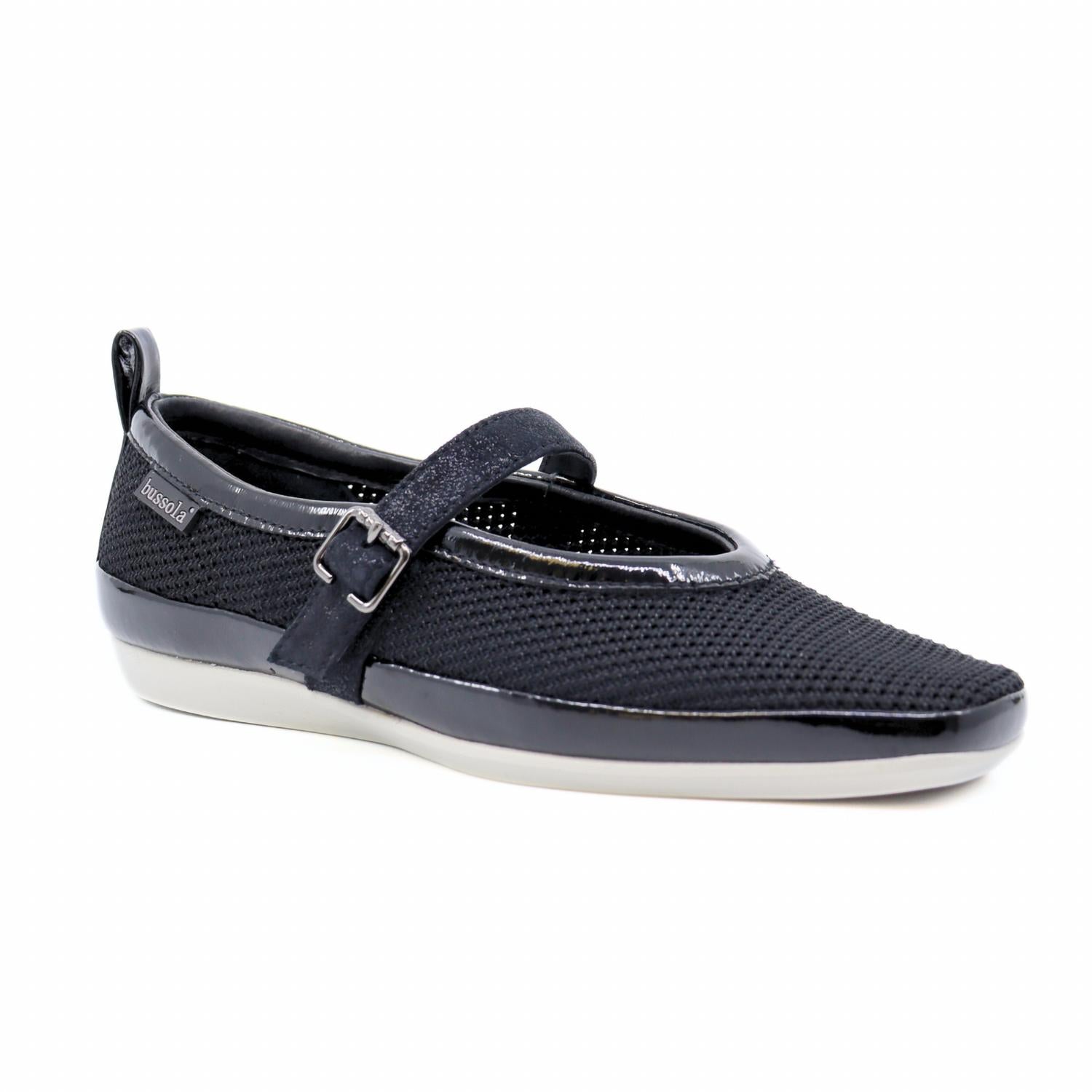 Bussola - Vanya Nero Knit Mesh Mary Jane