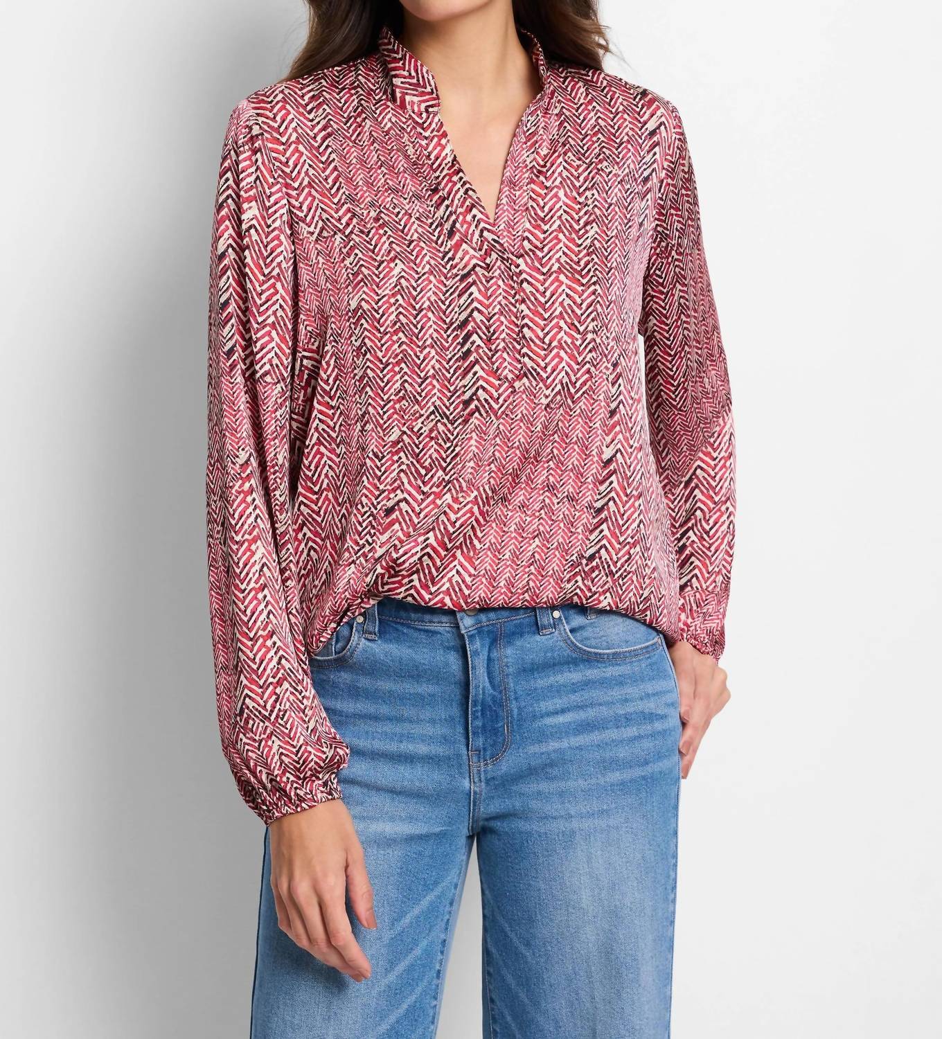 Nic + Zoe - Herringbone Stamp Top