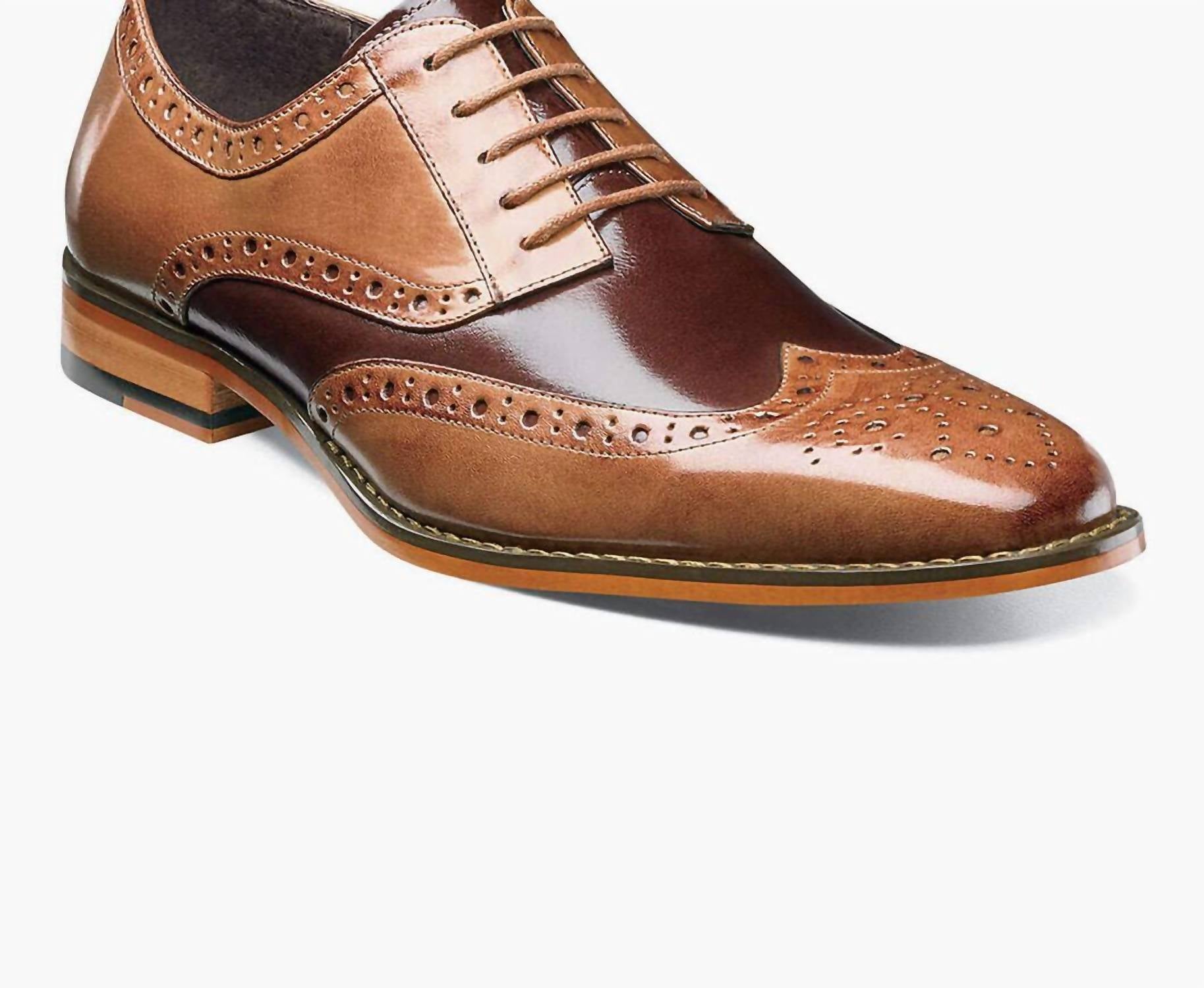 STACY ADAMS Men's Tinsley Wingtip Oxfords in tan multi - men's shoe