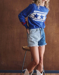 Urban Daizy - Americana Triple Star Knit Sweater