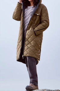 Tribal - Reversible Quilted Hooded Puffer Jacket