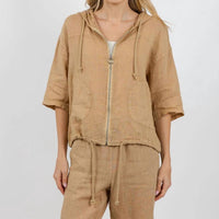 Elliott Lauren - Zip Front Linen Jacket