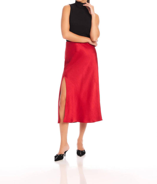 Fifteen Twenty - Brielle Satin Midi Skirt