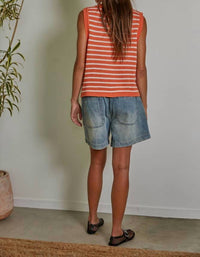 By Together - Striped Sweater Tank Top